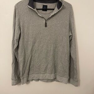 Tailorbyrd Gray Zip Up Sweater with Classic Style
